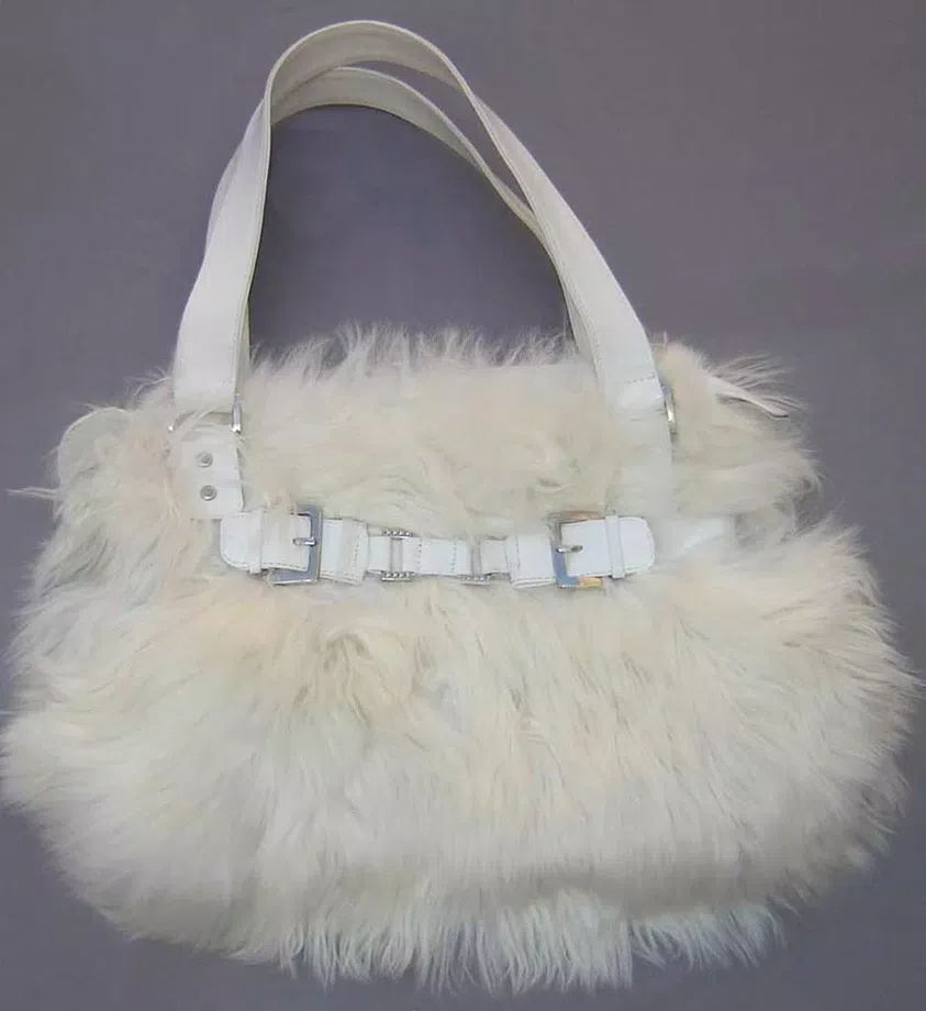 Fashionable Baby Alpaca Fur Handbag