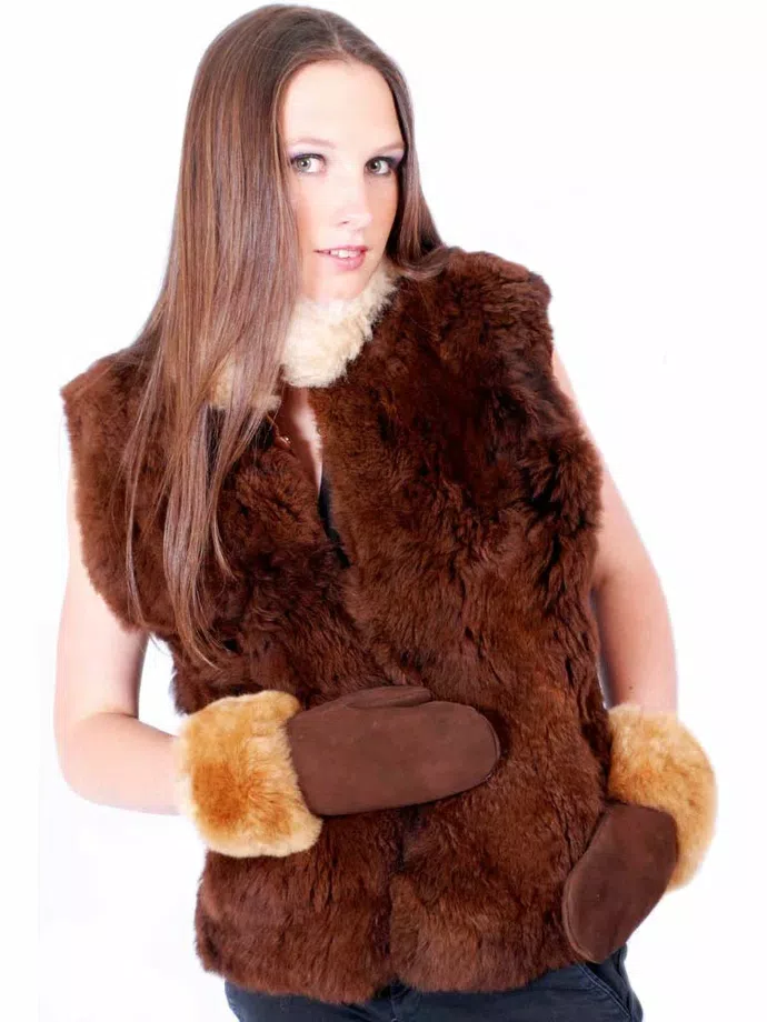 Nice Hot Alpaca Fur Mittens