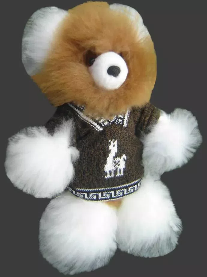 Adorable Osito Peluche Piel de Alpaca Bebe