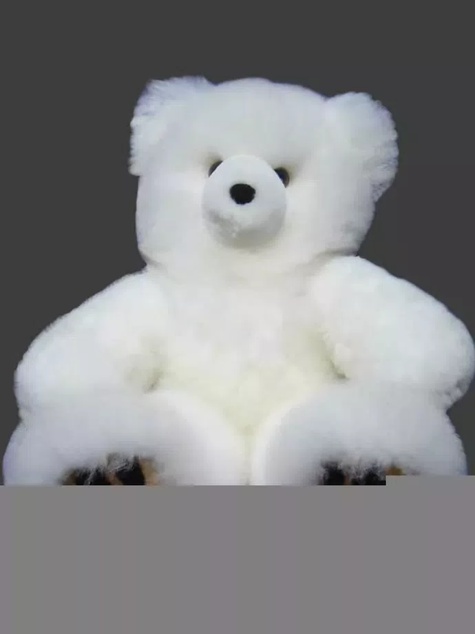 Adorable Osito Peluche Piel de Alpaca Bebe