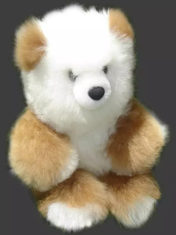 Adorable Osito Peluche Piel de Alpaca Bebe