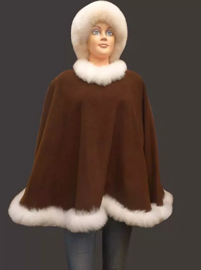 Chaleco de Fibra con Acabados Piel Alpaca Bebe