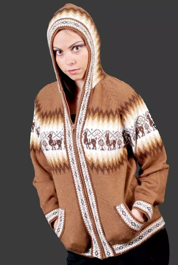 Alpaca Wool Hood Jackets