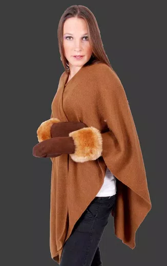 Baby Alpaca Ruana special for winter season d01