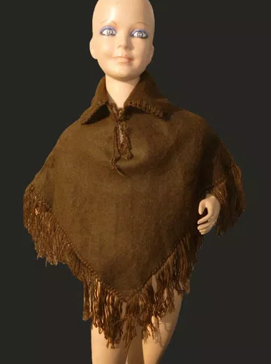 Suave y Caliente Poncho para Niña de Alpaca d03