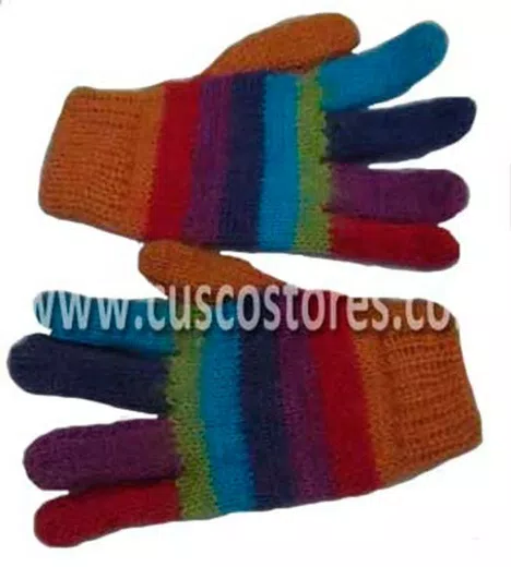 Calientes Guantes de Alpaca Niños unisex d11