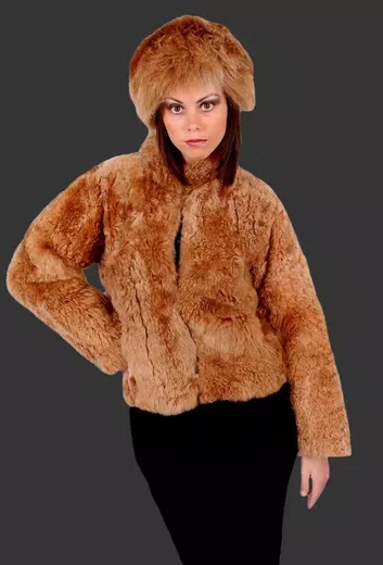 Chamarra de Piel de Alpaca Bebe d01