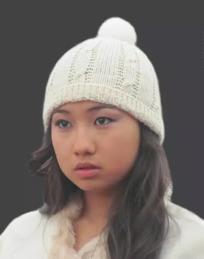 Fino Gorro hilo con acabado de piel de alpaca bebe d01