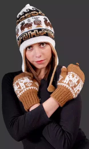 Image result for Alpaca Wool Mittens d03