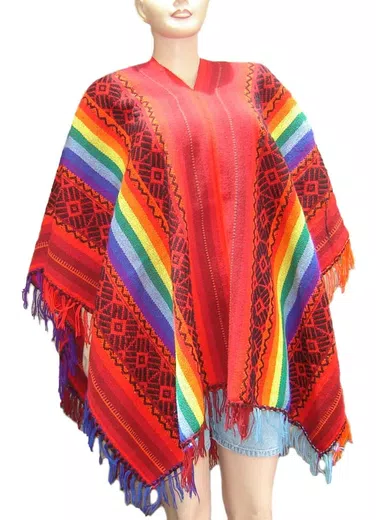 Image result for Traditional Colored Poncho  d11