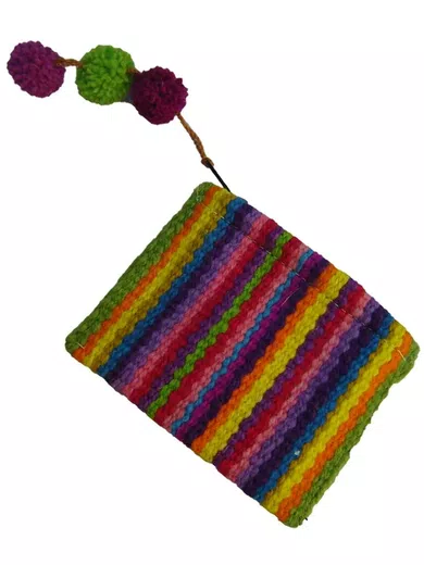 Handmade Andean Wool Embroidered Purse special as gift d03