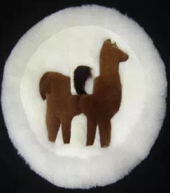 Tapete Circular Piel de Alpaca