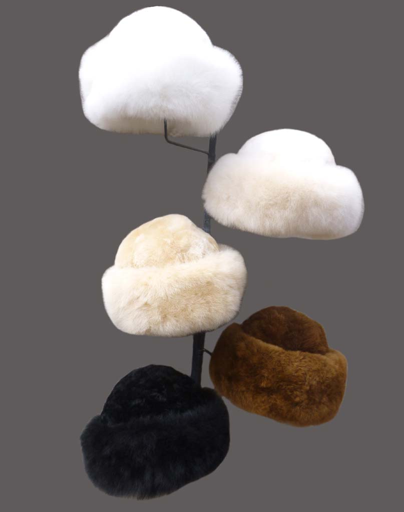 Set of Baby Alpaca fur Hats Russian design