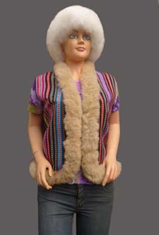 Image result for Andean Cloth Fur Trim Vest